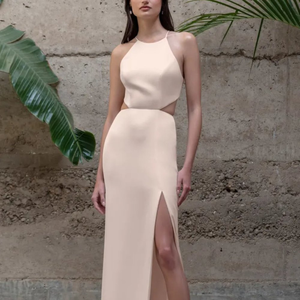 BRAND NEW Jenny Yoo Kendra Satin Dress in Prosecco